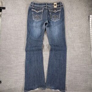 Cello Jeans Bootcut‎ Womens 13 Blue Good Fleur De Lis Embellished Y2K Western
